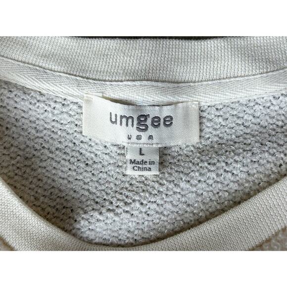 Women’s Cozy Cream Umgee Knit Sweater Crochet Long Sleeves Size L - Picture 3 of 6